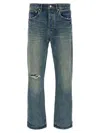 Purple Brand 'hadley Vintage' Blue Jeans With Ripped Detail On The Front And Logo Patch On The Rear In Blue