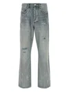 Purple Brand P011 Vintage Slash Paint Jeans In Gray