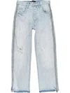 Purple Brand Full Side Zip Light Indigo Skinny Jeans In Blue