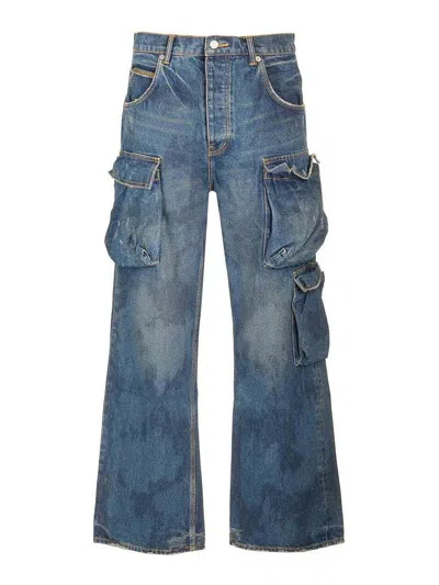 Purple Brand P018 Triple Pocket Cargo Jeans In Blue