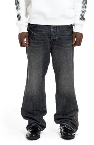 Purple Brand P018 Wide Leg Jeans In Full Side Zip
