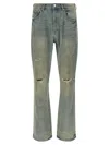 Purple Brand P026 Dirty Fade Rip Boot Jeans In Blue