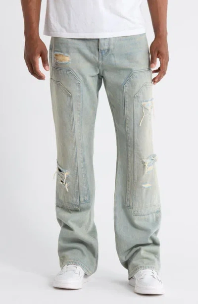 Purple Brand P026 Double Carpenter Bootcut Jeans In Blue