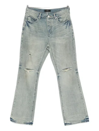 Purple Brand P026 Ripped Bootcut Denim In Blue