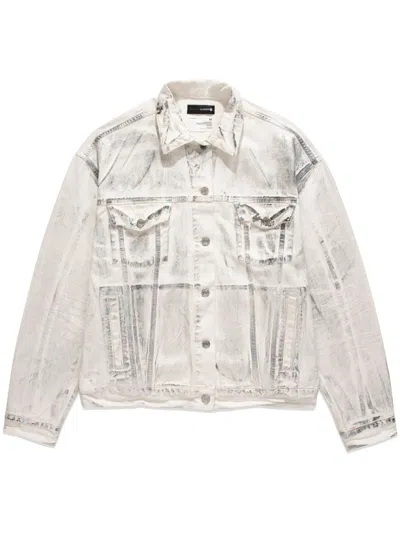 Purple Brand P027 Oversized Denim Jacket In White
