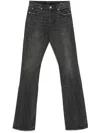 Purple Brand P072 Raw Super Stack Flare Jeans In Black