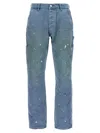 Purple Brand Light Blue P092 Copper Plate Carpenter Pants In Blue