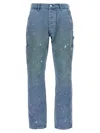 Purple Brand Light Blue P092 Copper Plate Carpenter Pants In Blue