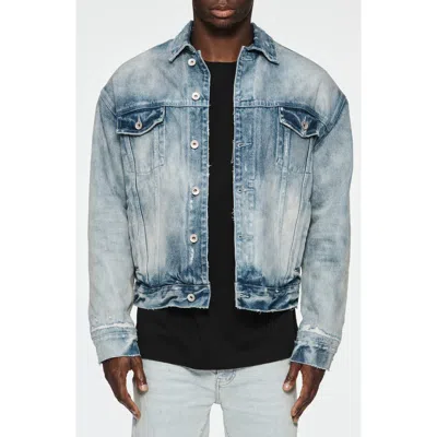Purple Brand Padded Denim Jacket In Blue