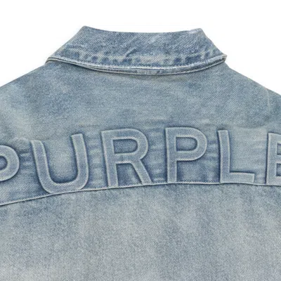 Purple Brand Padded Indigo Denim Jackets In Blue