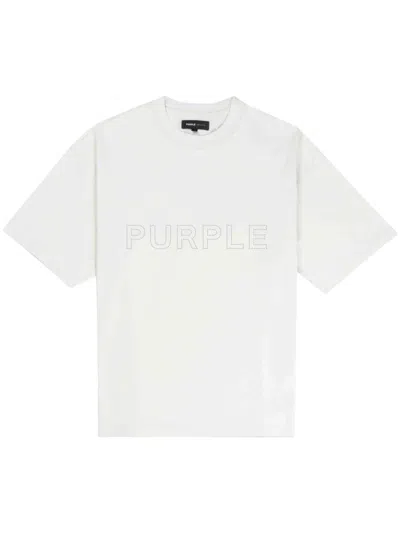 Purple Brand T-shirt Mit Farbklecks-print In Weiss