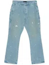 Purple Brand Paint-splatter Trousers In Blue