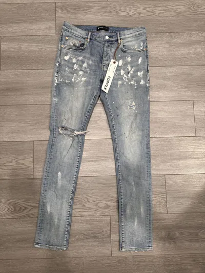 Pre-owned Purple Brand Painted Blue Denim Jeans