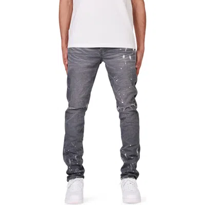 Purple Brand Painted Ripped Knee Slit Skinny Jeans