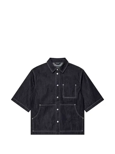Purple Brand Patch-pocket Shirt In Blue