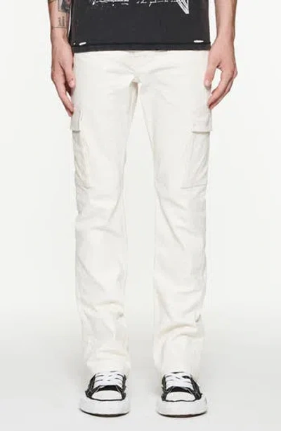 Purple Brand Patent Film Cargo Flare Pants