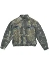 Purple Brand Patterned-jacquard Denim Jacket In Grey