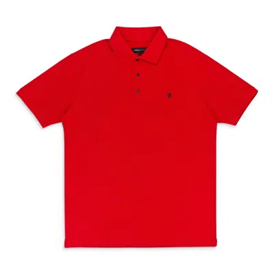 Purple Brand Pique Knit Polo Red Polo Shirts