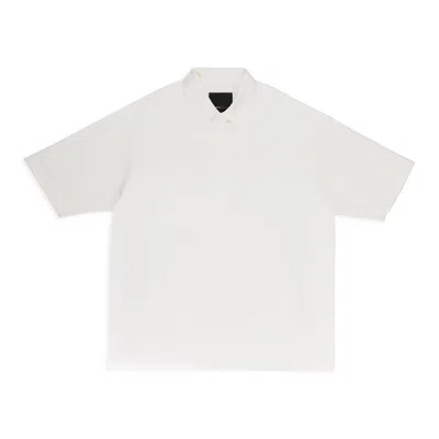 Purple Brand Pique Oversized Polo White Polo Shirts
