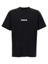 Purple Brand Textured Graphic Logo Tee In Black