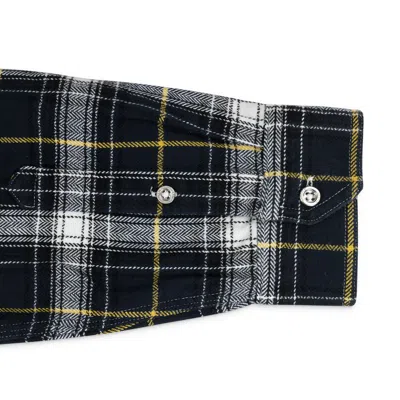 Purple Brand Plaid Flannel Ls Shirt Black Casual Button-down Shirts