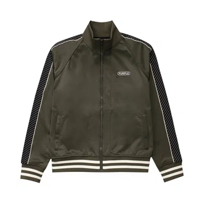 Pre-owned Purple Brand Poly Tricot Track Jacket 'green' | Men's Size S