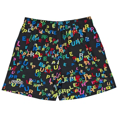 Pre-owned Purple Brand Polyester All Round Shorts 'multicolor' | Multi-color | Men's Size L