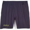 Purple Brand Print All Round Swim Trunks In Blue