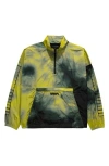 Purple Brand Half-zip Mock-neck Track Jacket In Yellow/black