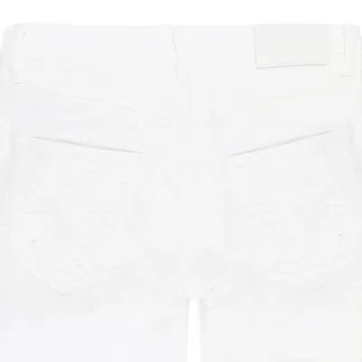 Purple Brand Quilted Destroy Pocket White Skinny Jeans