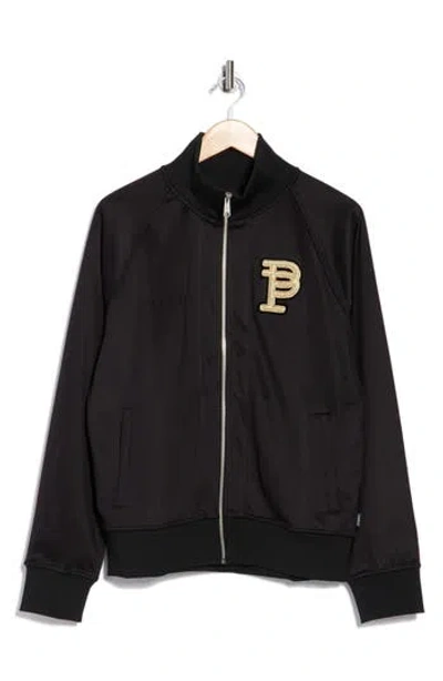 Purple Brand Raglan Bullion Track Jacket In Black