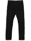 Purple Brand 3d Slim Straight Leg Stretch Cotton Jeans In Black