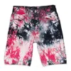 Purple Brand Red Black Tiedye Jacquard Monogram Black Shorts In Multi