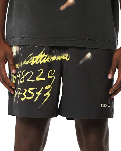 Purple Brand Regular Fit 5.8 All Round Logo Shorts In Animal Print
