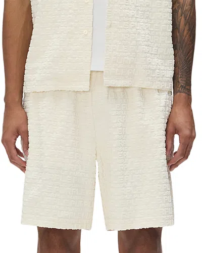 Purple Brand Regular Fit 7.8 Terry Towel Logo Shorts In White