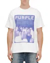 Purple Brand Heavyweight Cotton Jersey Graphic T-shirt In White