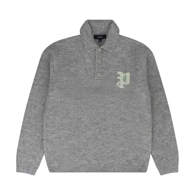 Pre-owned Purple Brand Relaxed Polo Sweater 'grey' | Men's Size S