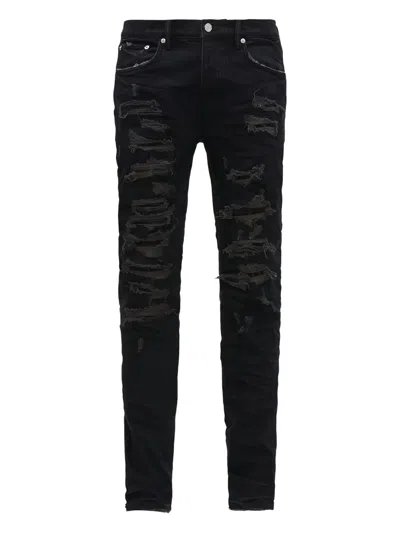 Purple Brand Repair Distressed Jeans In Black