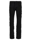Purple Brand Black Jeans With Flare Leg And Logo Patch On The Rear In Denim Man In Black