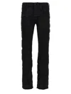 Purple Brand Black Jeans With Flare Leg And Logo Patch On The Rear In Denim Man In Black