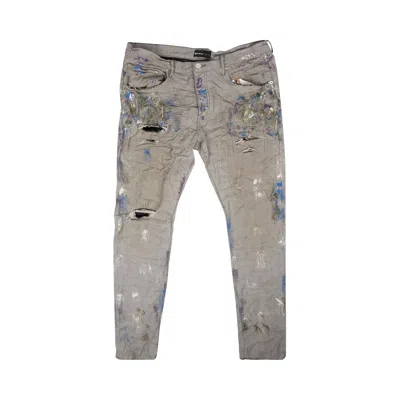 Pre-owned Purple Brand Reverse Dirty Repair Jeans 'grey' | Men's Size 38