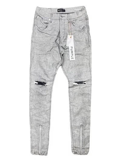 Purple Brand Reverse Distressed Jeans In Gray