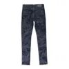 Purple Brand Rinsed Flocked Snake Indigo Skinny Jeans In Blue