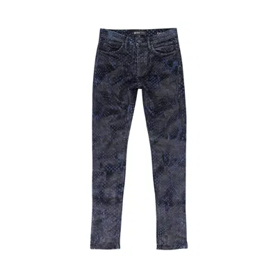 Pre-owned Purple Brand Rinsed Flocked Snake Skinny Jeans 'indigo' | Blue | Men's Size 28