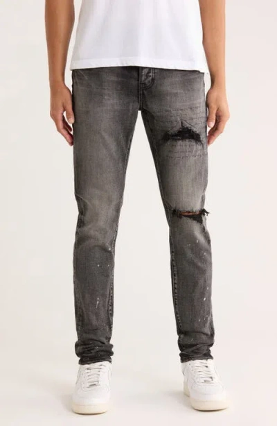 Purple Brand Ripped Distressed Skinny Jeans In Black