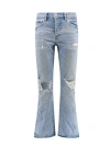 PURPLE BRAND RIPPED FLARE JEANS WITH DESTROYED EFFECT