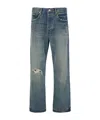 Purple Brand 'hadley Vintage' Blue Jeans With Ripped Detail On The Front And Logo Patch On The Rear In Blue