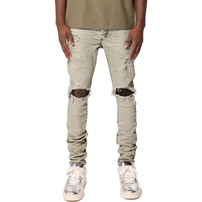 Purple Brand Distressed-effect Skinny-fit Jeans In Multi
