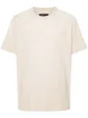 Purple Brand Rubberised-logo Cotton T-shirt In Neutrals