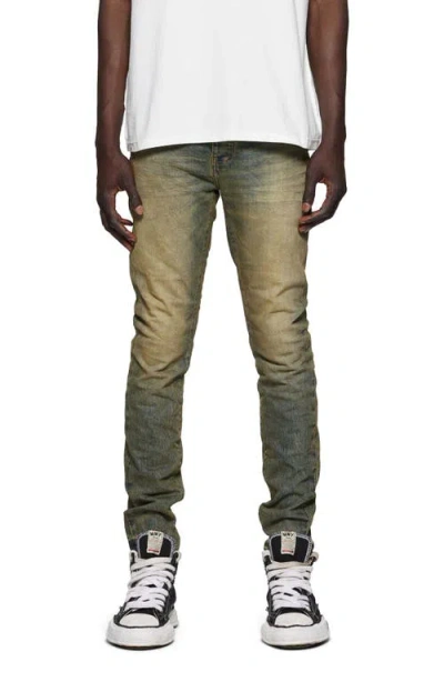 Purple Brand Sand Dune Cross Skinny Jeans In Dark Indigo
